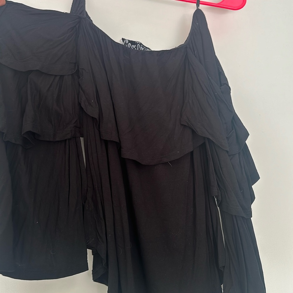 Off the shoulder black top
